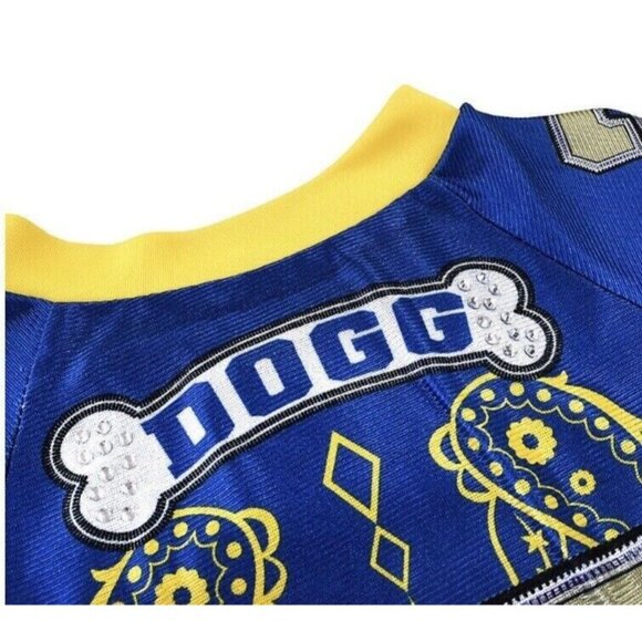 Snoop Doggie Doggs Dog Pet Stretch Halftime Deluxe Football Jersey Size XS - Picture 3 of 4